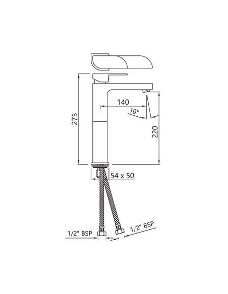 Jaquar izlietnes jaucējkrāns Alive ALI-CHR-85005B
