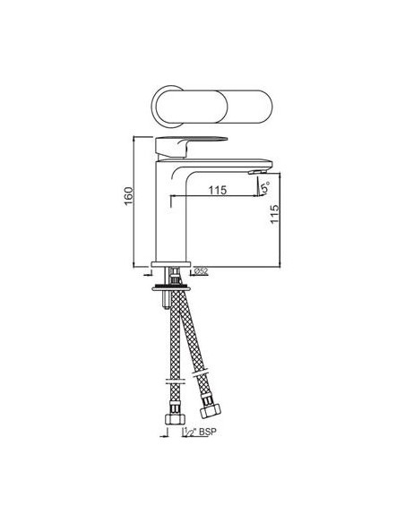 Jaquar izlietnes jaucējkrāns Ornamix Prime OPP-CHR-15011BPM