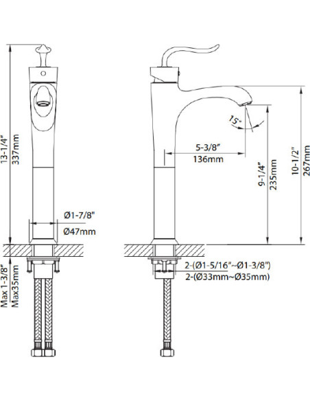 Kraus izlietnes jaucējkrāns Coda FVS-13800BN
