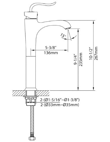 Kraus izlietnes jaucējkrāns Coda FVS-13800CH