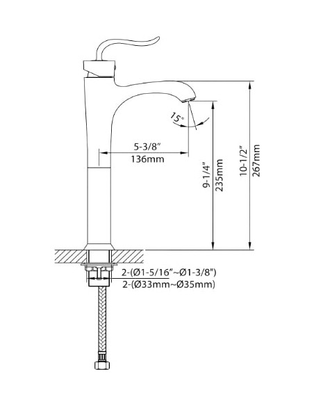 Kraus izlietnes jaucējkrāns Coda FVS-13800CH