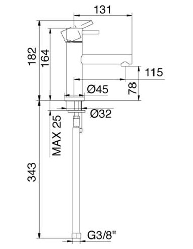 Treemme izlietnes jaucējkrāns Vela 5811.CC.VL