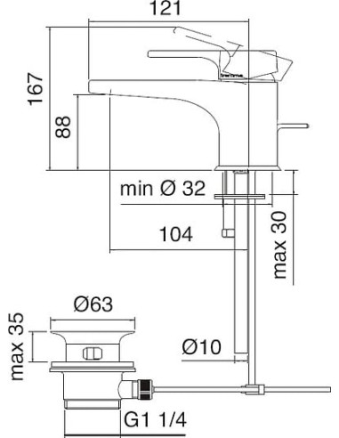 Treemme izlietnes jaucējkrāns Cleo 6310.CC