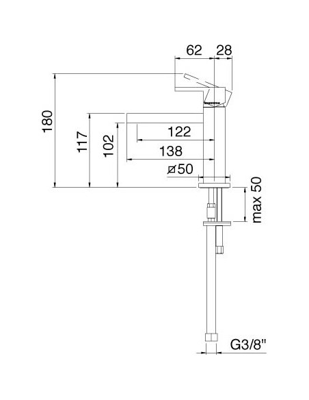 Treemme izlietnes jaucējkrāns Q 5611.CC