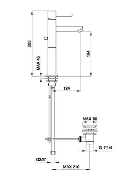 Treemme izlietnes jaucējkrāns Quadra 5312.CС