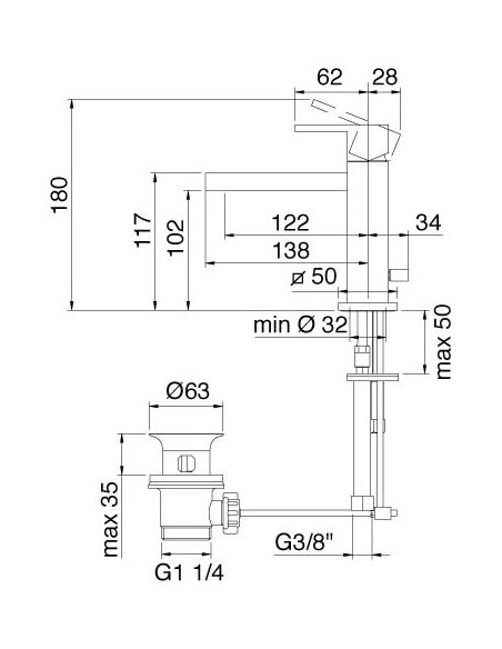 Treemme izlietnes jaucējkrāns Q 5610.CC