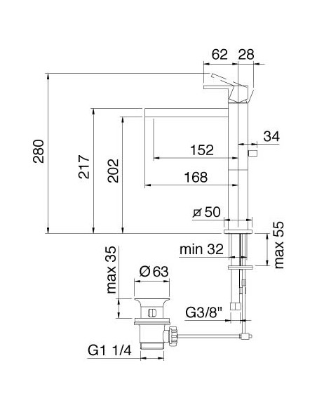 Treemme izlietnes jaucējkrāns Q 5612.CC