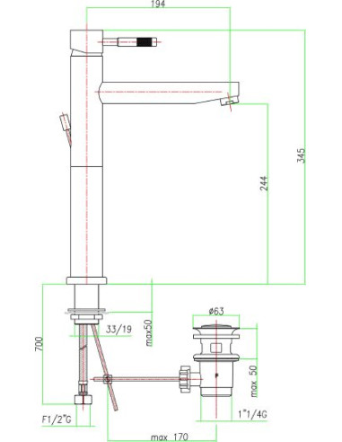 Fiore izlietnes jaucējkrāns Xenon 44CR5273