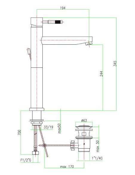Fiore izlietnes jaucējkrāns Xenon 44CR5273