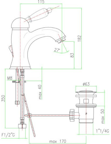 Fiore izlietnes jaucējkrāns Imperial 83ZZ5221