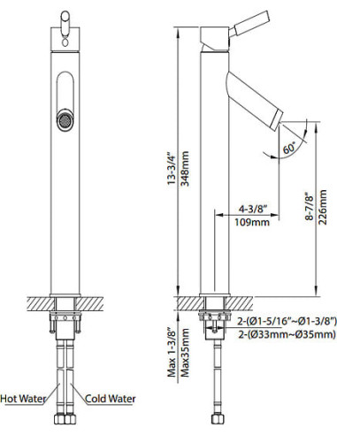 Kraus izlietnes jaucējkrāns Sheven FVS-1002ORB