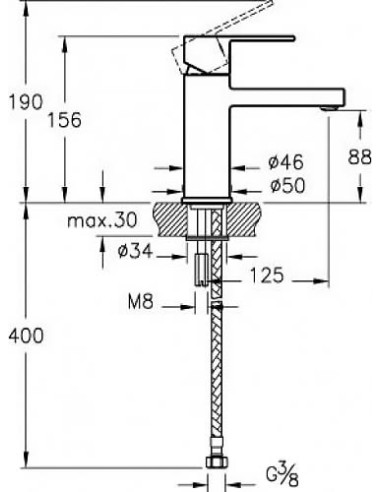 VitrA izlietnes jaucējkrāns Flo S A41936EXP - 4