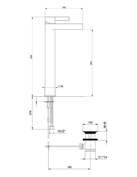 Webert izlietnes jaucējkrāns DoReMi DR830402015