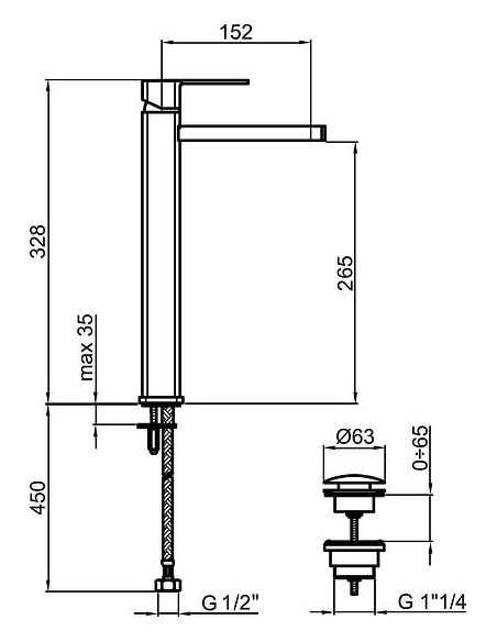 Webert izlietnes jaucējkrāns Azeta New AA830402015