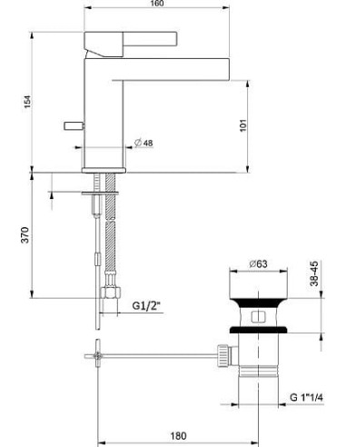 Webert izlietnes jaucējkrāns DoReMi DR830102015