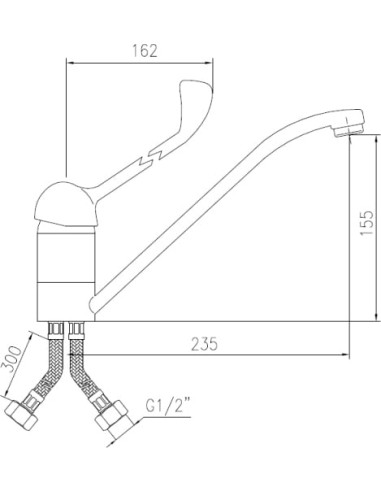 Nofer izlietnes jaucējkrāns Mobility 07200.B