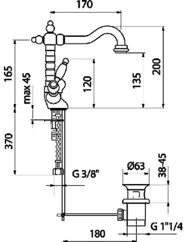 Webert izlietnes jaucējkrāns Dorian DO700302015...