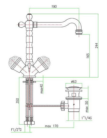 Fiore izlietnes jaucējkrāns XT Sky 17CR0625