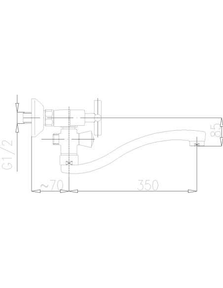 KFA Armatura vannas krāns PIRYT (350) 448-740-00, hroms