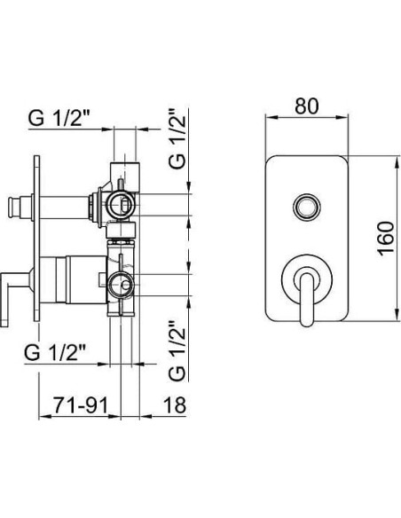 Webert jaucējkrāns vannai ar dušu Living LV860101