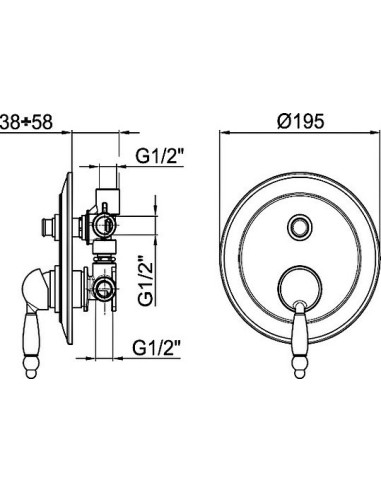 Webert jaucējkrāns vannai ar dušu Dorian...