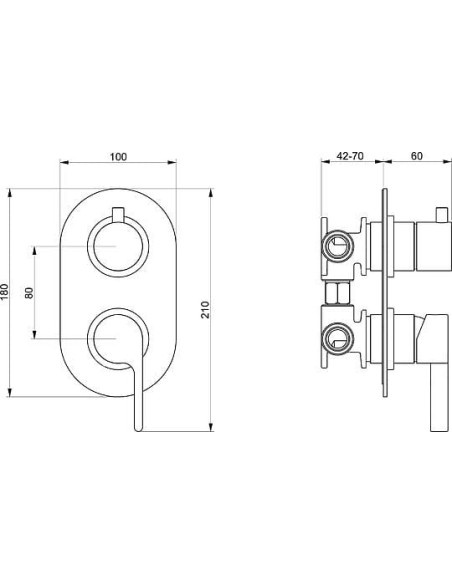 Webert jaucējkrāns vannai ar dušu DoReMi DR860101015