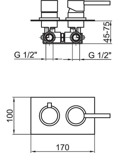 Webert jaucējkrāns vannai ar dušu Elio EL860101015