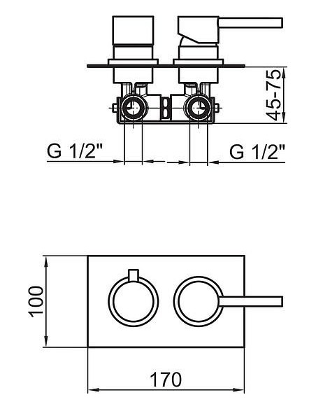 Webert jaucējkrāns vannai ar dušu Elio EL860101015