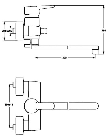 Ideal Standard universāls jaucējkrāns Connect Blue B9923AA