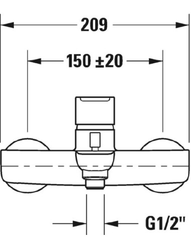 Duravit jaucējkrāns vannai ar dušu B.1...