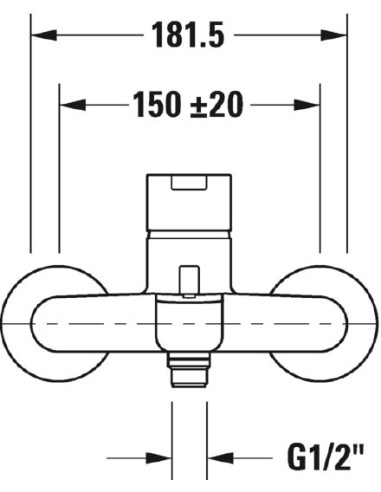 Duravit jaucējkrāns vannai ar dušu B.2...