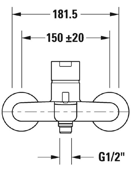 Duravit jaucējkrāns vannai ar dušu B.2 B25230000010