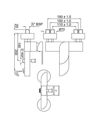 Jaquar jaucējkrāns vannai ar dušu Alive...