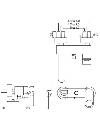 Jaquar jaucējkrāns vannai ar dušu Ornamix Prime...