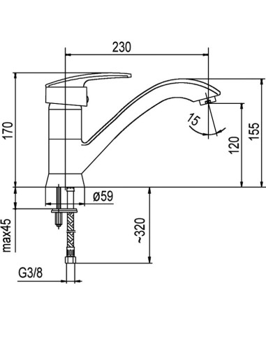 KFA Armatura virtuves izlietnes krāns RUBIN...