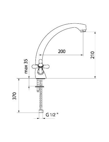 Webert virtuves jaucējkrāns Armony AM780302 бронза