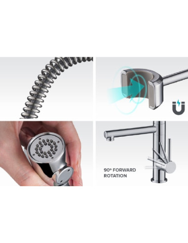 Kraus virtuves jaucējkrāns Artec Pro KPF-1603CH