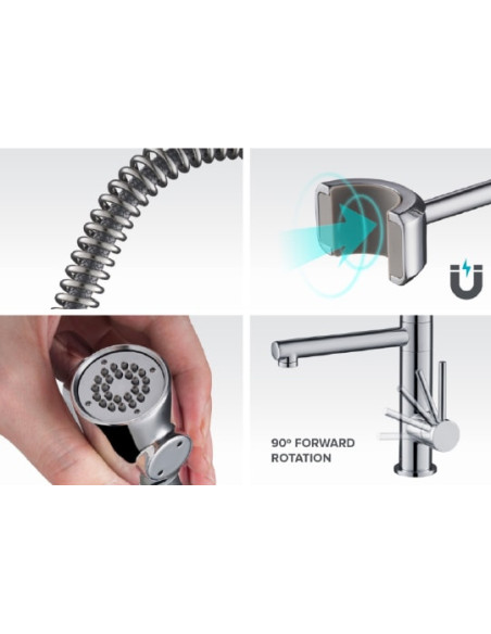 Kraus virtuves jaucējkrāns Artec Pro KPF-1603CH