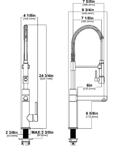 Kraus virtuves jaucējkrāns Artec Pro KPF-1603CH
