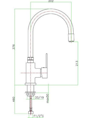 Fiore virtuves jaucējkrāns Katana 77CR5480