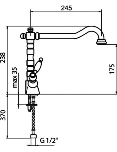 Webert virtuves jaucējkrāns Dorian DO780102 золото