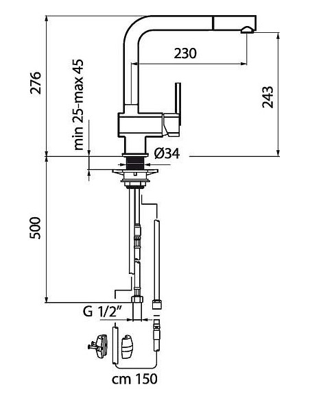 Webert virtuves jaucējkrāns Azeta AZ940302015