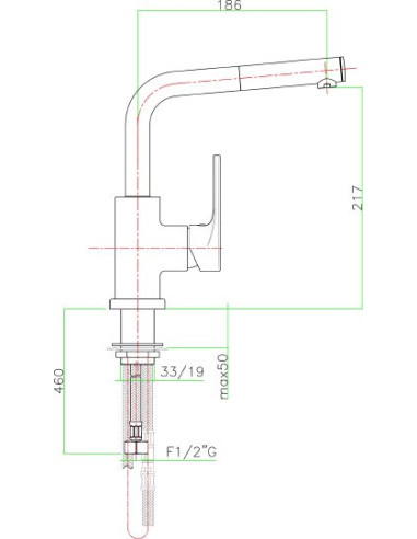 Fiore virtuves jaucējkrāns Kyma 75CR5499