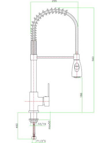 Fiore virtuves jaucējkrāns Katana 77CR5425