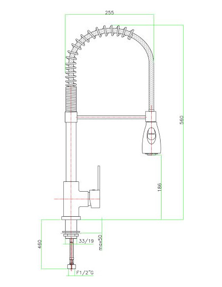 Fiore virtuves jaucējkrāns Katana 77CR5425