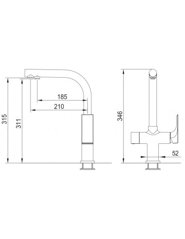 Blue Water virtuves maisītājs Sora zelta