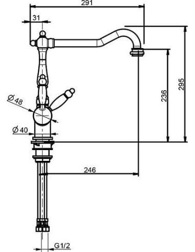 Webert virtuves jaucējkrāns Byblos BY920802015