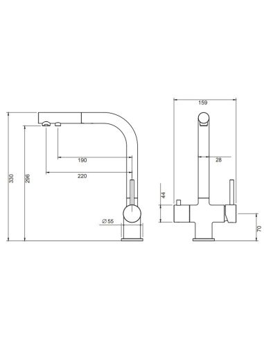 Blue Water virtuves maisītājs Apala zelta