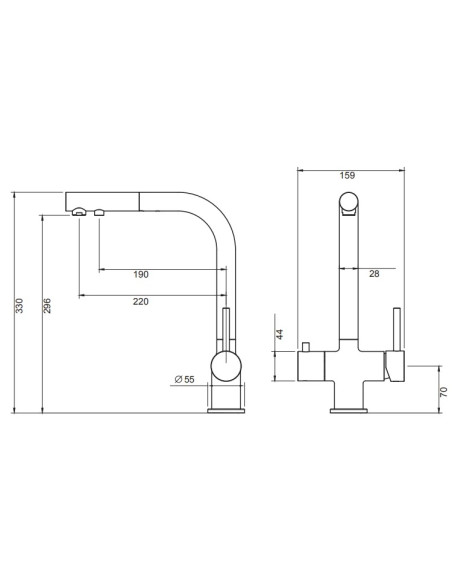 Blue Water virtuves maisītājs Apala zelta