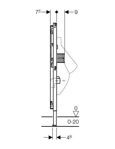 Geberit iebūvējams pisuāra rāmis Duofix...